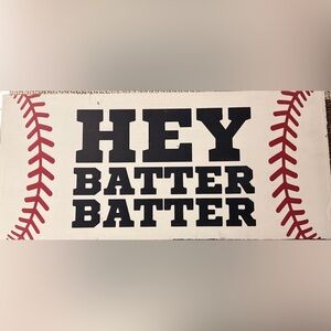 Hobby Lobby Black and Red Baseball Art